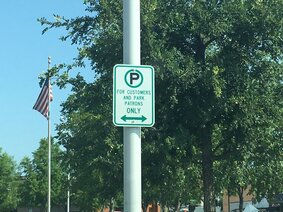 Customer and Patron Parking Only Sign in Columbus, Ohio